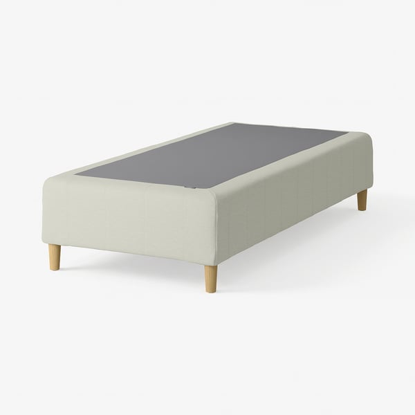RENFJÄLLET Pocket spring mattress base, incl leg firm/Knisa light beige, 90x200 cm