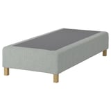 RENFJÄLLET Pocket spring mattress base, incl leg firm/Tibbleby beige/grey, 80x200 cm