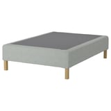 RENFJÄLLET Pocket spring mattress base, incl leg medium firm/Tibbleby beige/grey, 120x200 cm