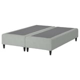 RENFJÄLLET Pocket spring mattress base, incl leg medium firm/Tibbleby beige/grey, 180x200 cm