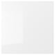 Option: RINGHULT kitchen cabinets: white, glossy, square, durable, easy-clean foil, vertical or horizontal opening.
