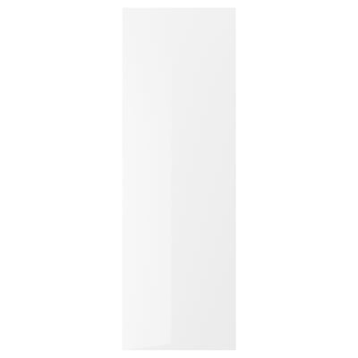 RINGHULT white glossy kitchen cabinet, rectangular, sleek design with modern look.