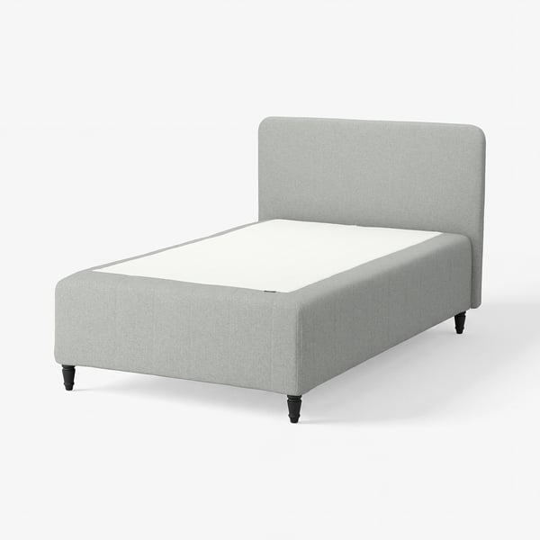 RISHÖJDEN Pocket spring mattress bse, 7 zones, incl leg and headboard firm/Tibbleby beige/grey, 120x200 cm