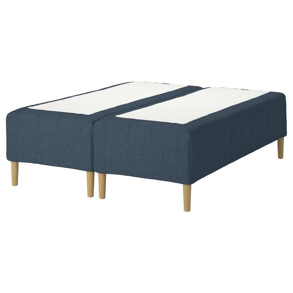 RISHÖJDEN Pocket spring mattress bse, 7 zones, incl leg firm/Kilanda dark blue, 180x200 cm