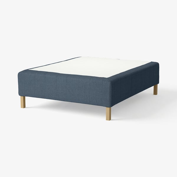 RISHÖJDEN Pocket spring mattress bse, 7 zones, incl leg firm/Kilanda dark blue, 180x200 cm