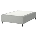 RISHÖJDEN Pocket spring mattress bse, 7 zones, incl leg firm/Tibbleby beige/grey, 140x200 cm