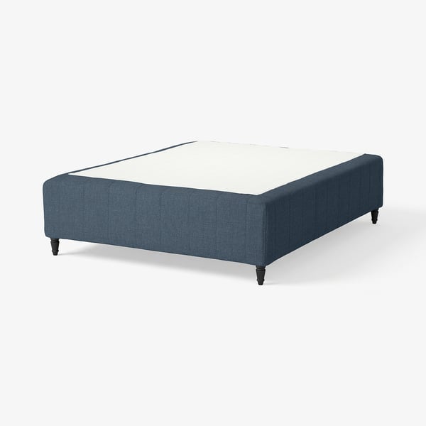 RISHÖJDEN Pocket spring mattress bse, 7 zones, incl leg medium firm/Kilanda dark blue, 180x200 cm