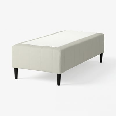 RISHÖJDEN Pocket spring mattress bse, 7 zones, incl leg medium firm/Knisa light beige, 90x200 cm
