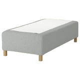 RISHÖJDEN Pocket spring mattress bse, 7 zones, incl leg medium firm/Tibbleby beige/grey, 80x200 cm