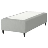 RISHÖJDEN Pocket spring mattress bse, 7 zones, incl leg medium firm/Tibbleby beige/grey, 90x200 cm