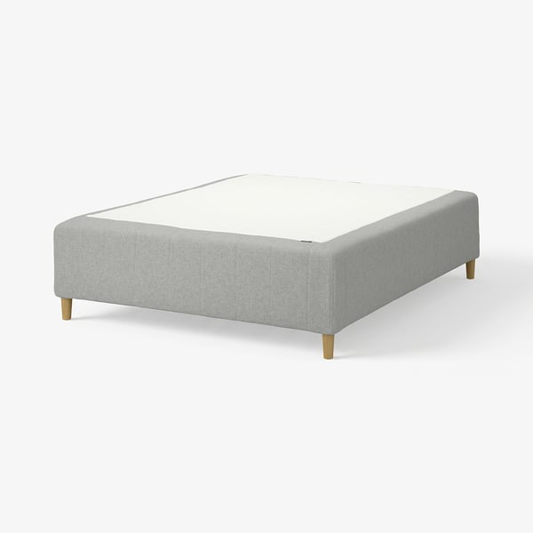 RISHÖJDEN Pocket spring mattress bse, 7 zones, incl leg medium firm/Tibbleby beige/grey, 160x200 cm