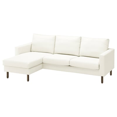 SALTSJÖBADEN 3-seat sofa with chaise longue, Blekinge white
