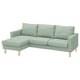SALTSJÖBADEN 3-seat sofa with chaise longue, Gunnared light green