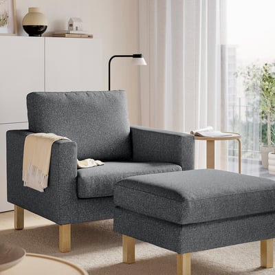 SALTSJÖBADEN Armchair, Gunnared medium grey
