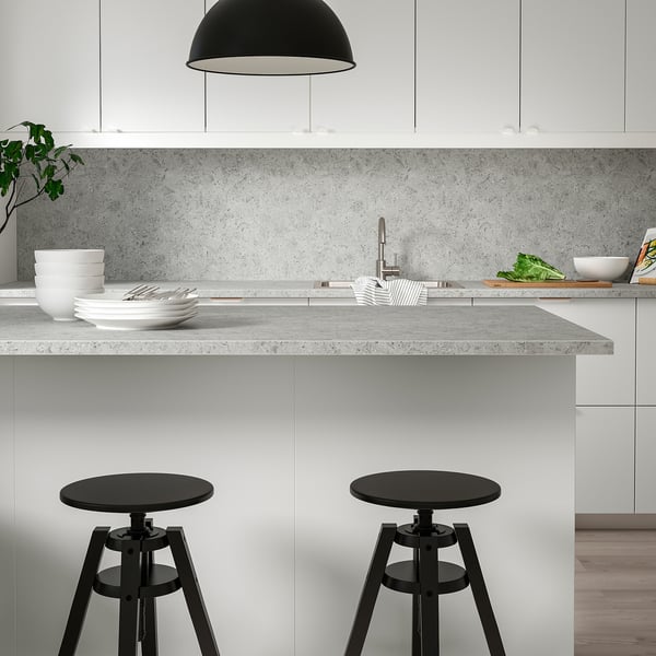 SIBBARP Custom made wall panel, limestone effect/laminate, 1 m²x1.3 cm