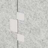 White wall brackets for SIDORNA dividers, enabling wall mounting.