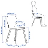 SKÅLSTA Chair, oak veneer/profiled metal/black-grey