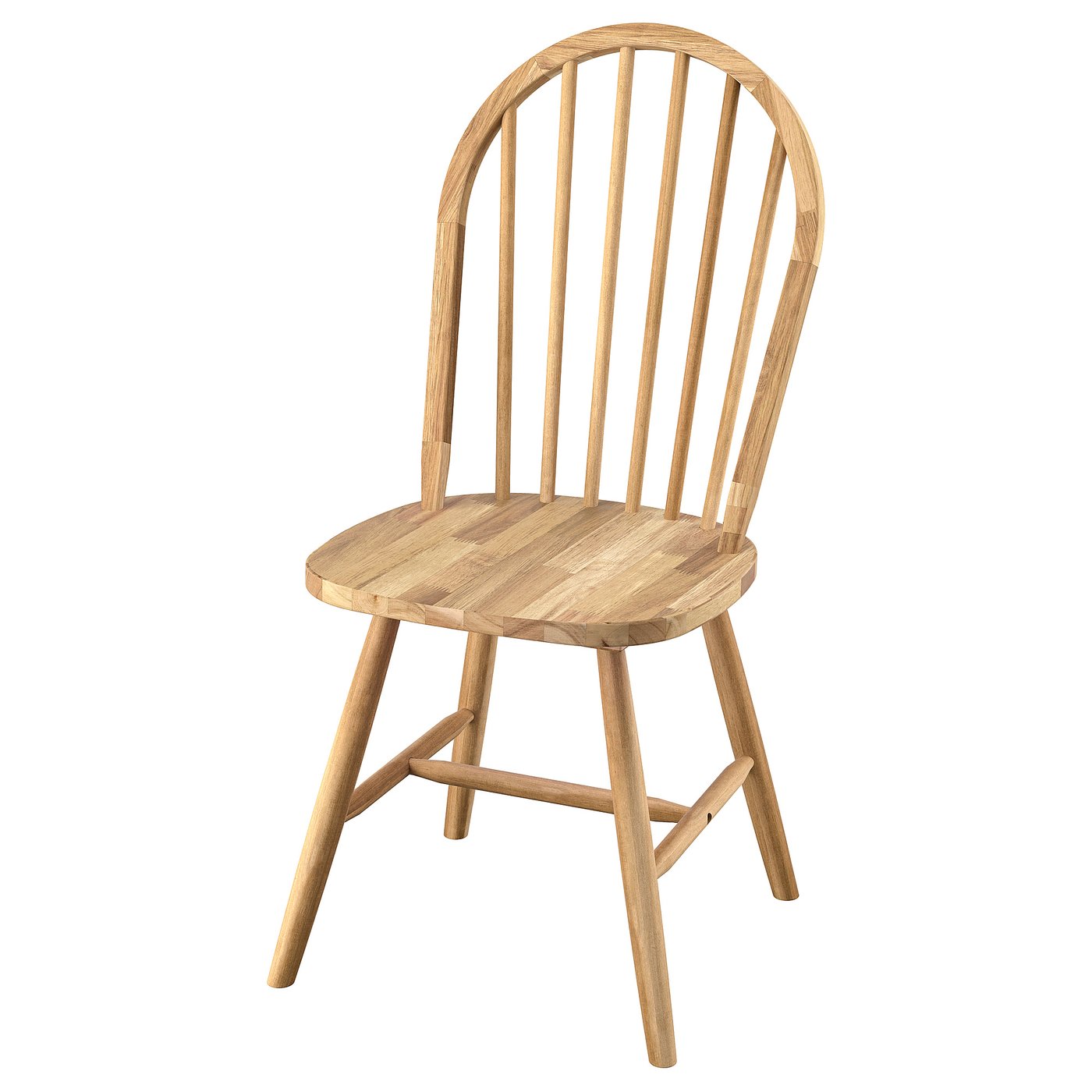 SKOGSTA wood chair, light brown, arched back, solid acacia, classic design.
