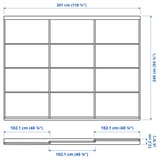 Illustration with measurements for the product: SKYTTA.