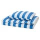 Option: Blue and white striped duvet set, rectangular, made of cotton and viscose, neatly folded.