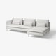 SÖDERHAMN 4-seat sofa with chaise longue, and open end Blekinge/white