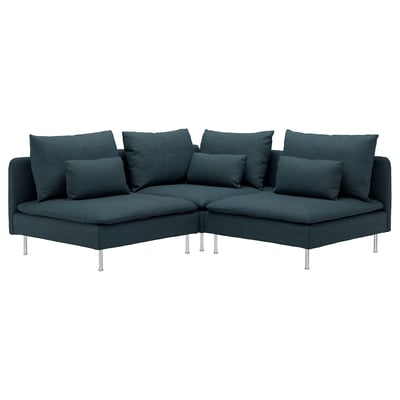SÖDERHAMN sectional sofa, teal, modern design, deep cushions.