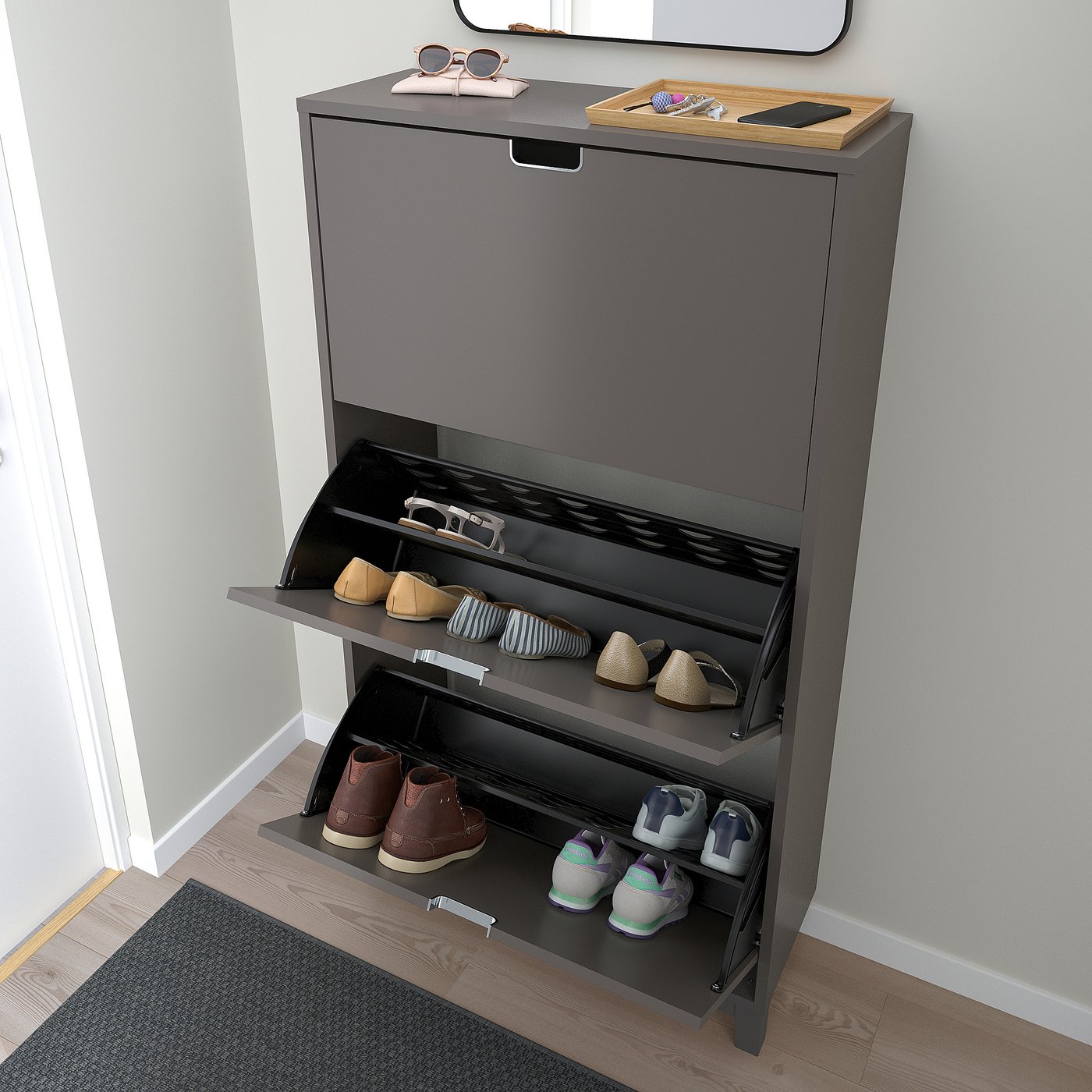 Ikea Hallway Storage Ideas Small Shoe Cabinet Ikea STÄLL Shoe