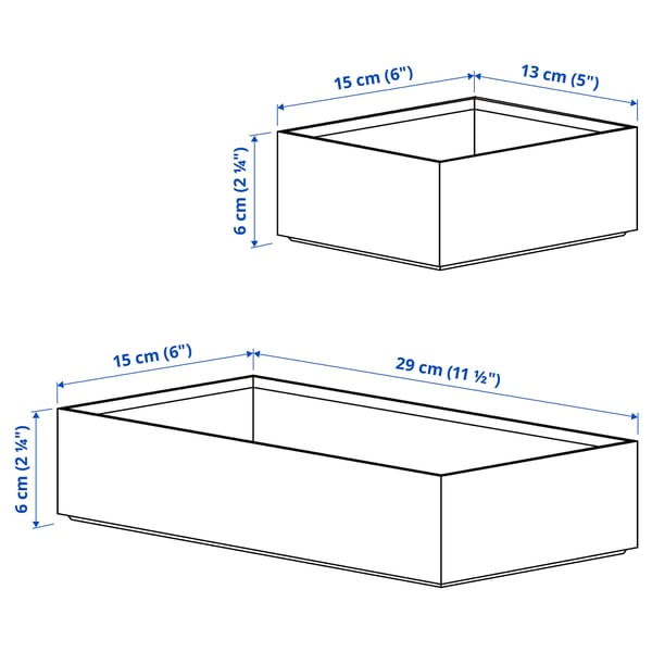 STEGESUND Box set of 2, light bamboo