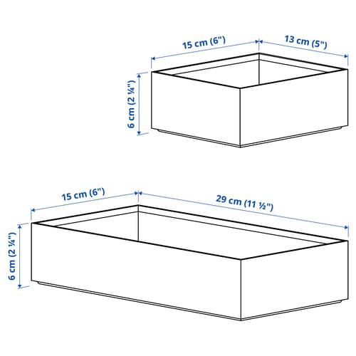 STEGESUND Box set of 2, light bamboo