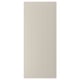 A light beige STENSUND cabinet door with vertical grooves and a rectangular shape. It a smooth, moisture-resistant lacquer finish.