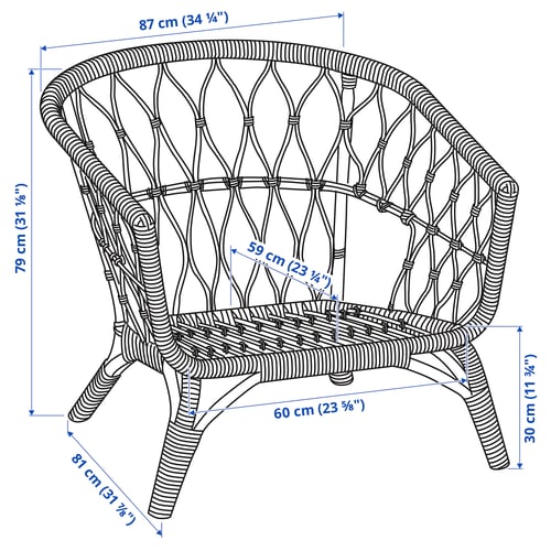 Illustration with measurements for the product: STOCKHOLM 2017.