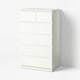 STORKLINTA Chest of 6 drawers, white, 70x50x120 cm