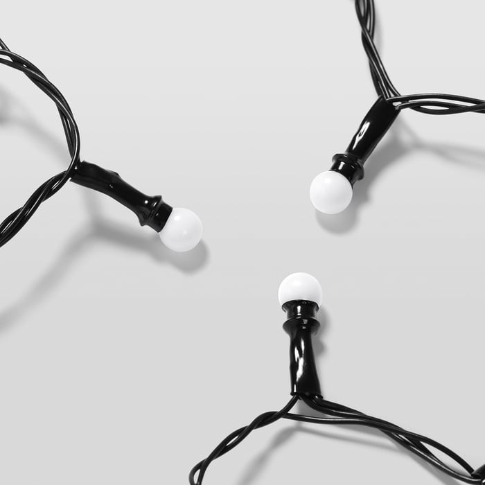 STRÅLA LED lighting chain with 400 lights outdoor/ball shaped IKEA