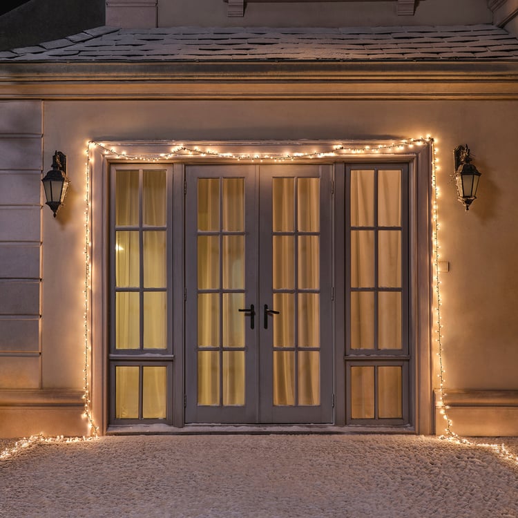 STRÅLA LED lighting chain with 400 lights outdoor/ball shaped IKEA