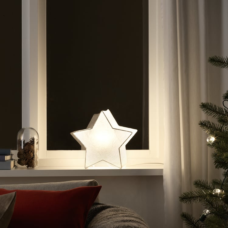 STRÅLA Table lamp starshaped/white IKEA Finland