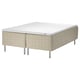 A white STUVLAND bed with a linen-textured base and a cooling memory foam mattress.