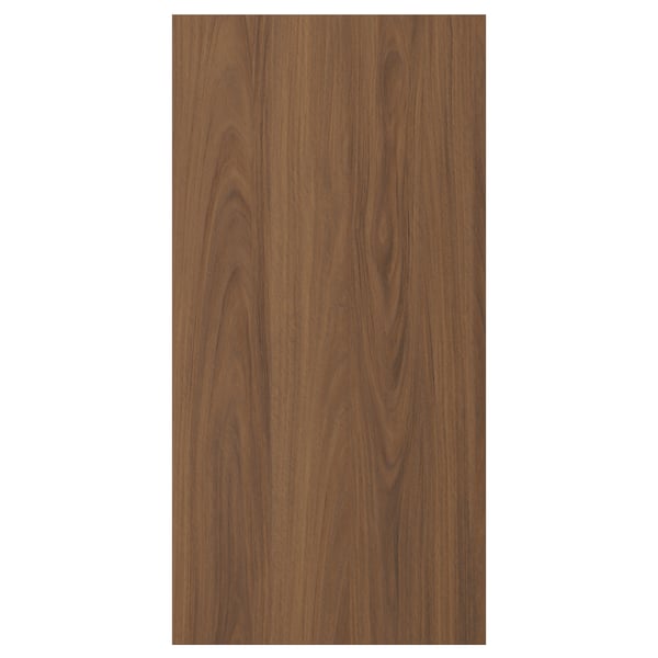 TISTORP brown wood panel, rectangular, smooth surface, walnut finish, grain pattern, 25-year guarantee.