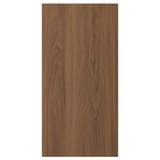 TISTORP brown wood panel, rectangular, smooth surface, walnut finish, grain pattern, 25-year guarantee.
