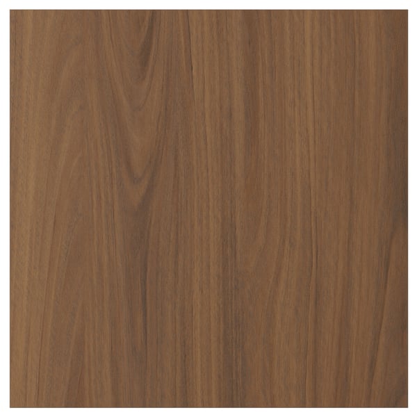 TISTORP walnut finish wood grain panel, smooth texture.