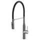 Option: A TOLLSJÖN chrome faucet with curved spout and detachable handspray, crafted from durable brass.