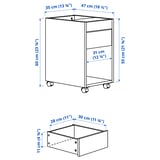 Illustration with measurements for the product: TONSTAD.