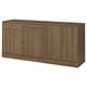 Option: TONSTAD sideboard: dark brown, wooden, rectangular, six doors, minimalist design.