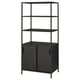Option: Black ikea TROTTEN storage cabinet with open & closed sections.