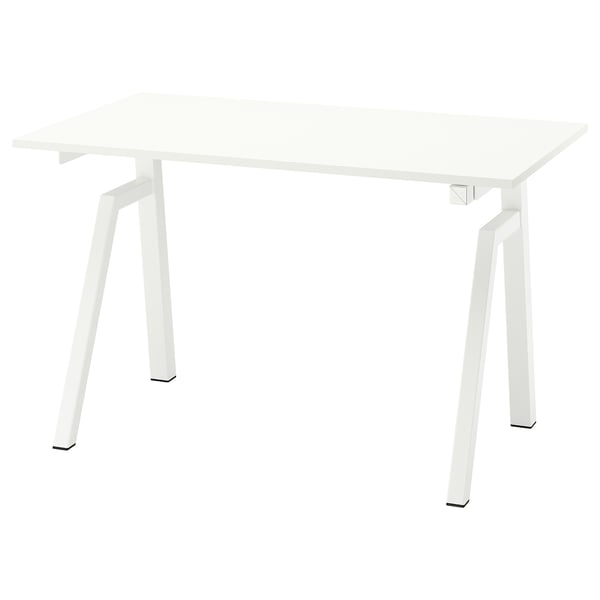 TROTTEN / FLINTAN Desk and chair, electric/white beige, 120x70 cm