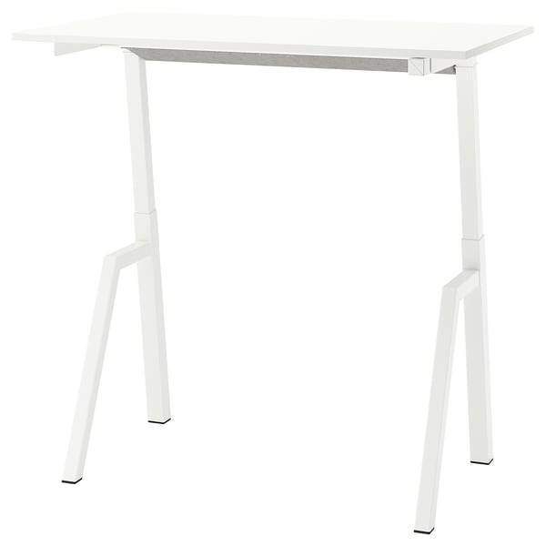 TROTTEN / FLINTAN Desk and chair, electric/white beige, 120x70 cm