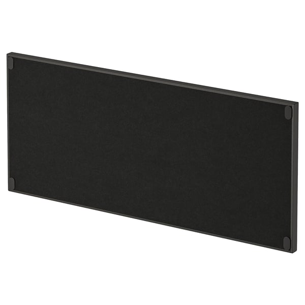 Black rectangular TROTTEN double-sided notice and whiteboard, smooth edges.