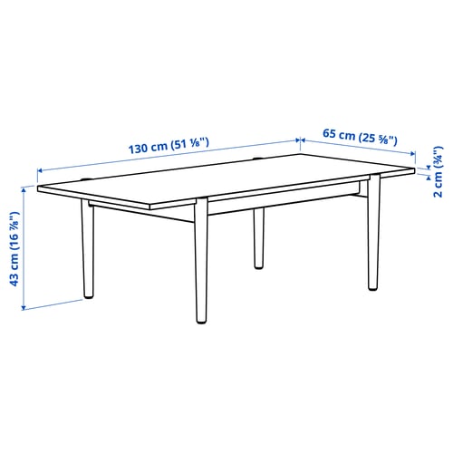 Illustration with measurements for the product: UGGLERUM.