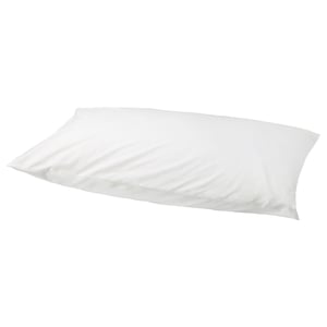 White ULLVIDE pillowcase, rectangular, made from soft cotton and lyocell blend.