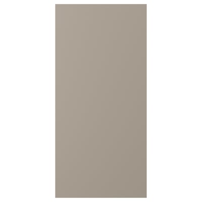Beige UPPLÖV kitchen cover panel, rectangular, made from recycled materials.