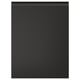 Black UPPLÖV kitchen cabinet with sleek, integrated handle, featuring modern, square design.
